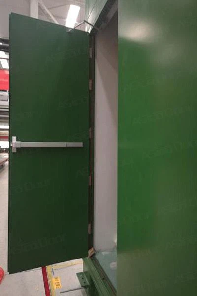 green color steel door